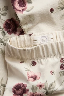 Kids floral leggings with lace ruffle