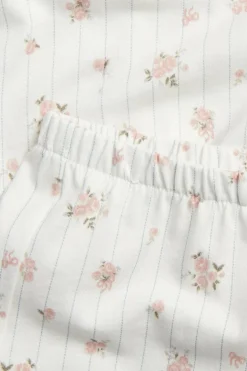 Kids floral pajama set with frill