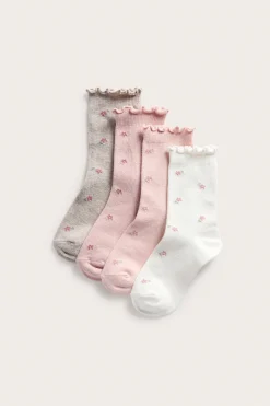 Kids floral socks (4-pack)