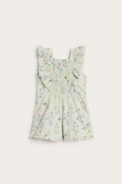 Kids floral woven jumpsuit