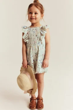 Kids floral woven jumpsuit