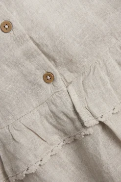 Kids frilled linen dress