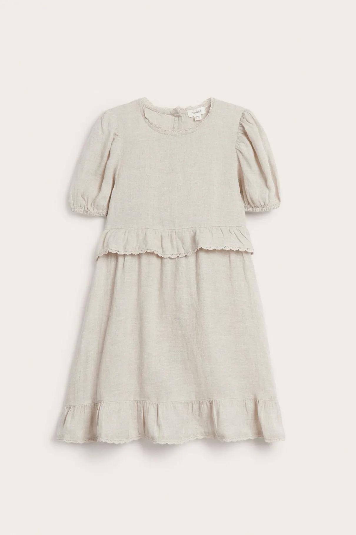 Kids frilled linen dress