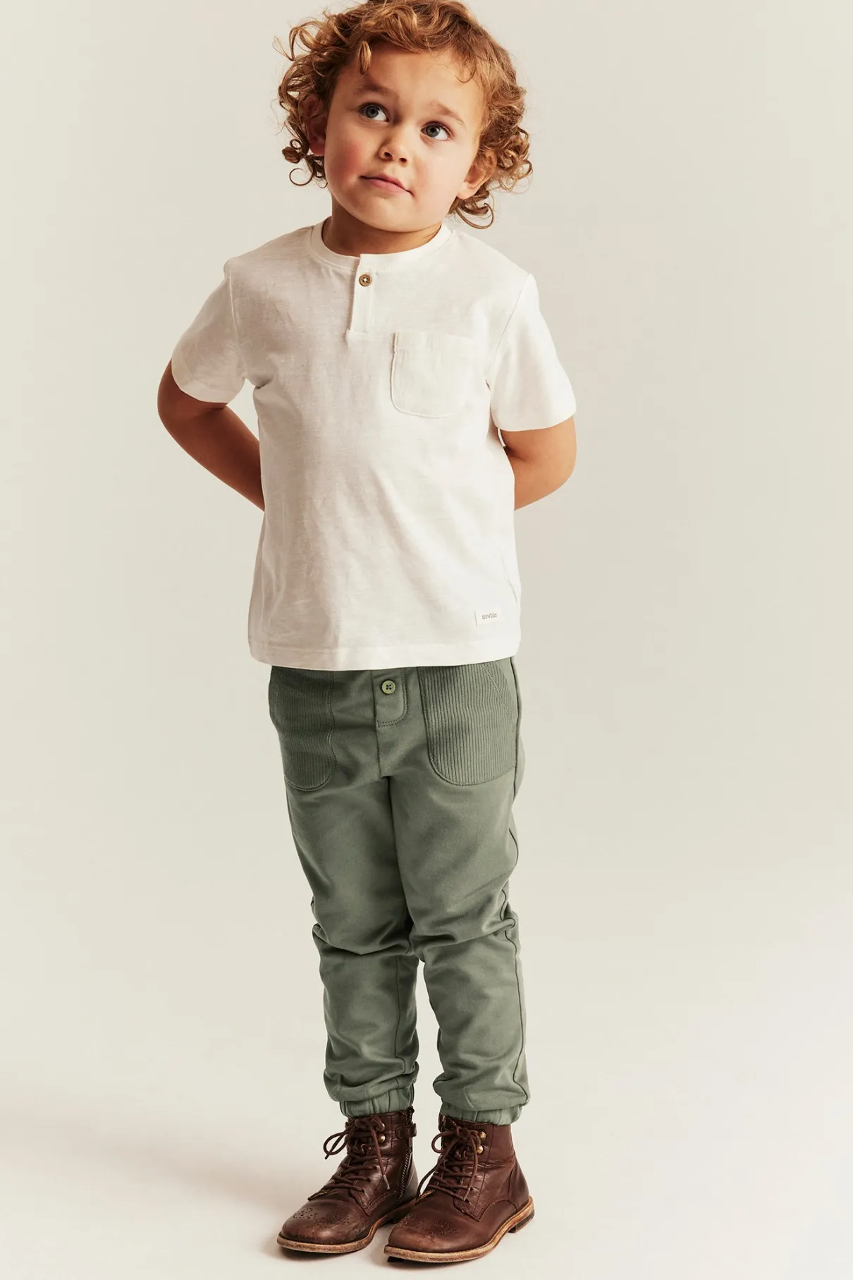 Kids' green joggers