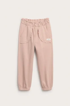 Kids jogging bottoms with lace details