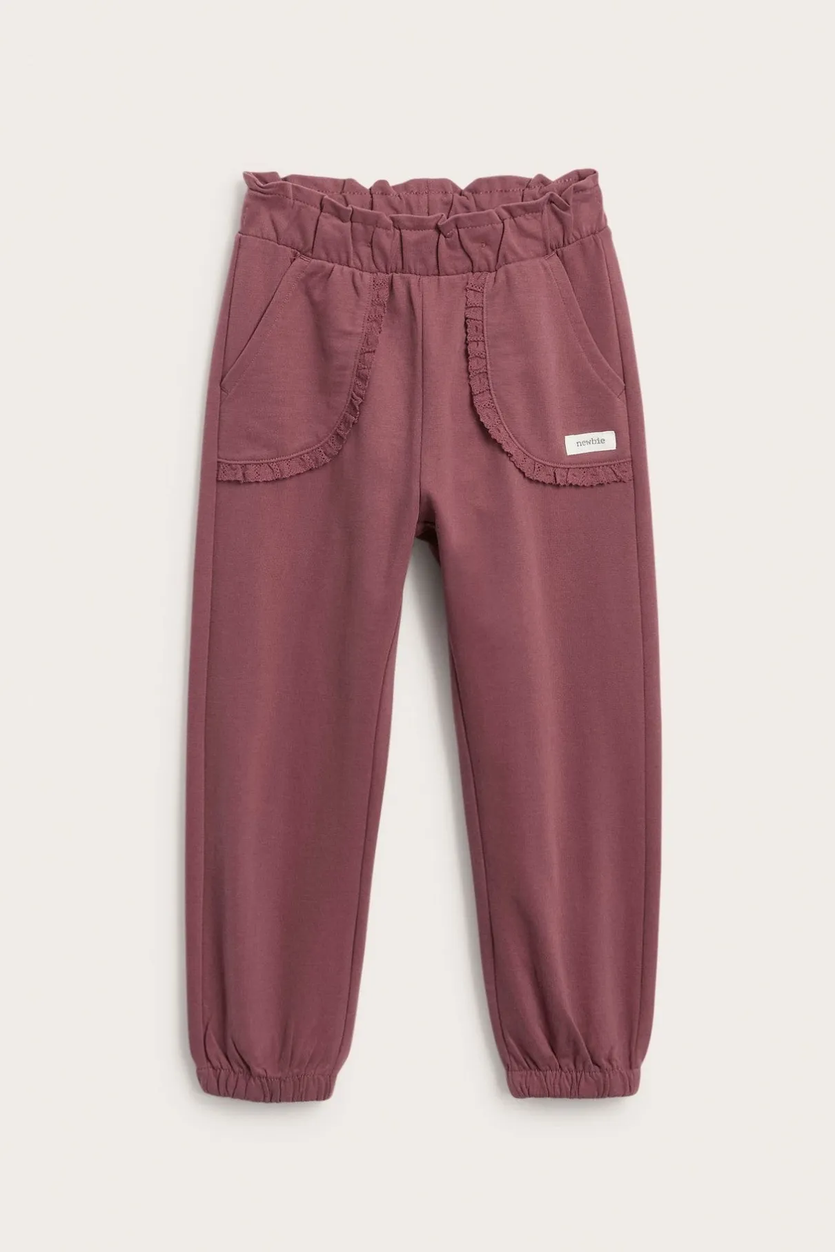 Kids jogging bottoms with lace details