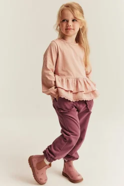 Kids jogging bottoms with lace details