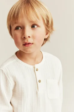 Kids long sleeve muslin top