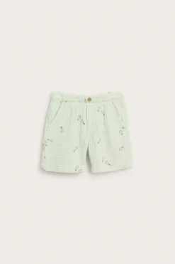 Kids patterned muslin shorts