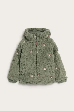 Kids pile jacket with teddy bears