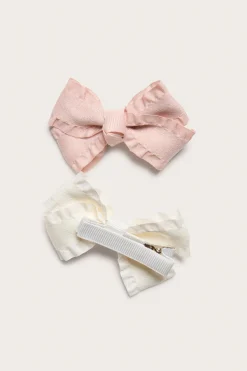 Kids' pink clip bows 2pk