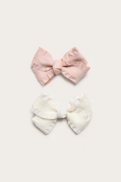 Kids' pink clip bows 2pk