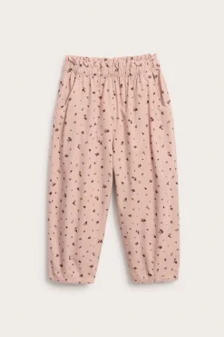 Kids pink floral corduroy trousers