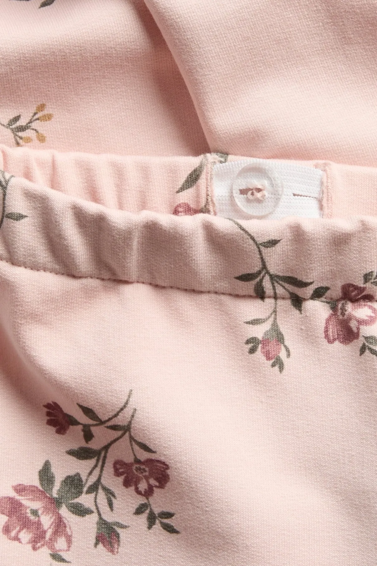 Kids pink floral jersey trousers