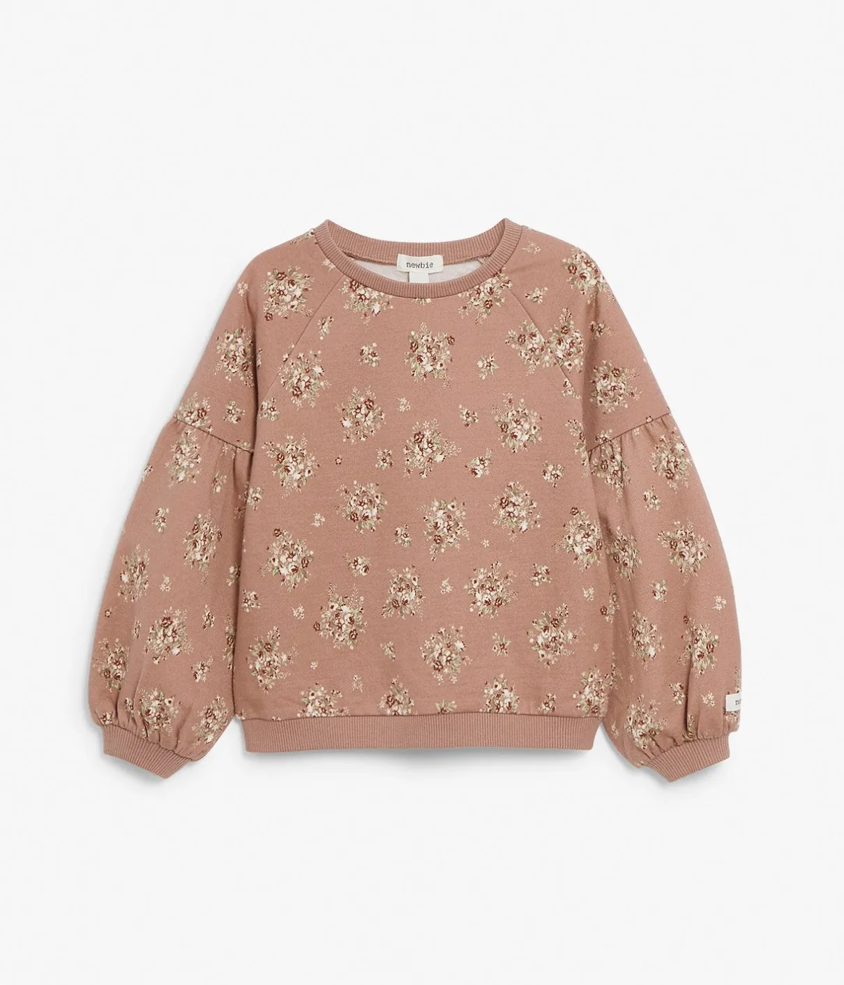 Kids pink floral print sweatshirt
