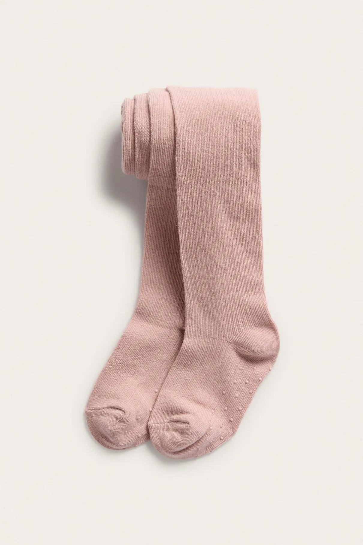 Kids pink ribbed tights