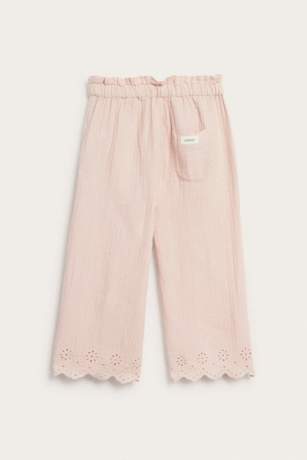 Kids pink trousers with embroidery