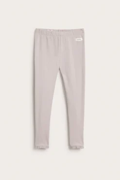 Kids' purple basic leggings with lace