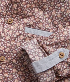 Kids purple floral print shirt