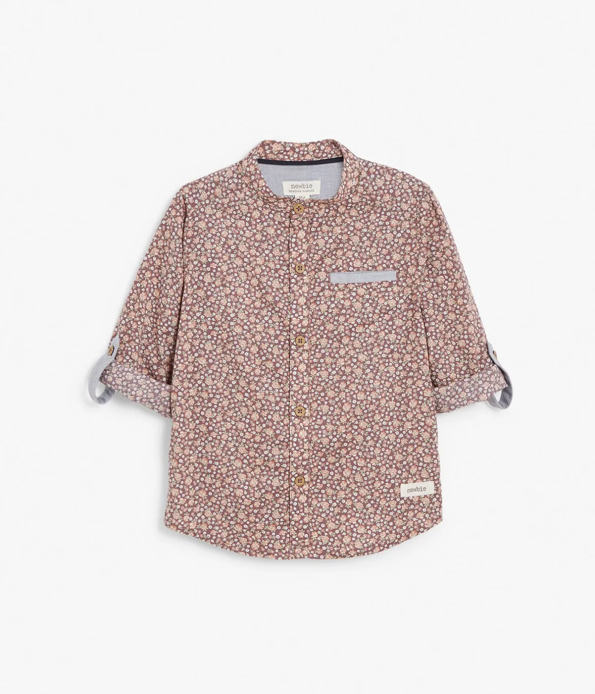 Kids purple floral print shirt