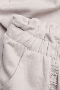 Kids purple joggers with lace details