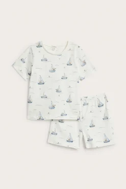 Kids sailing boat-themed pyjama set