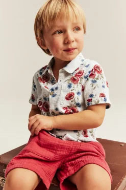 Kids short sleeve floral shirt