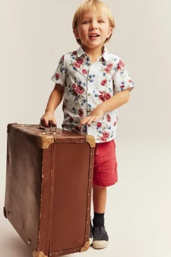 Kids short sleeve floral shirt