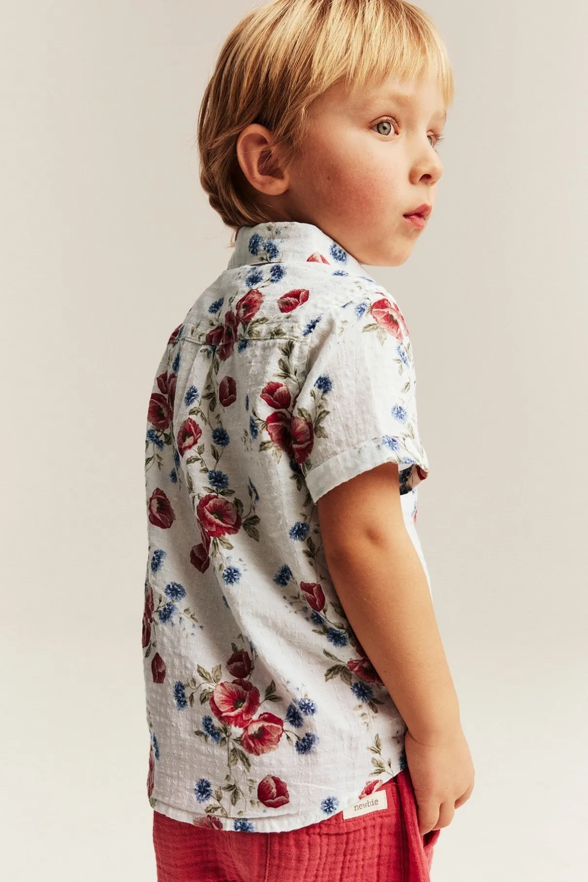 Kids short sleeve floral shirt