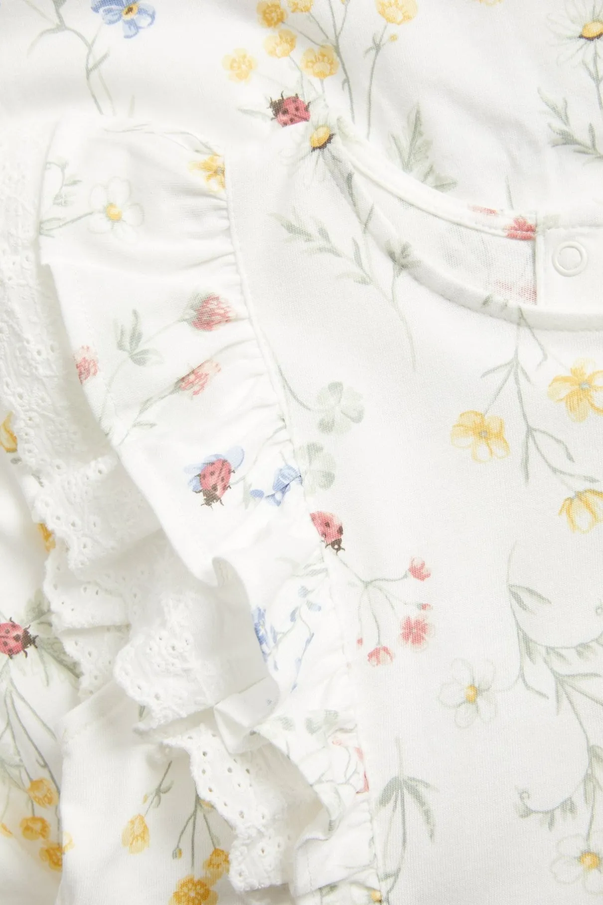 Kids white floral jersey dress