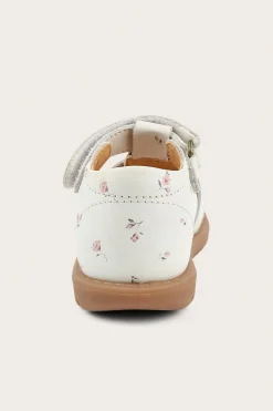Kids white floral leather strap sandal Hällevik