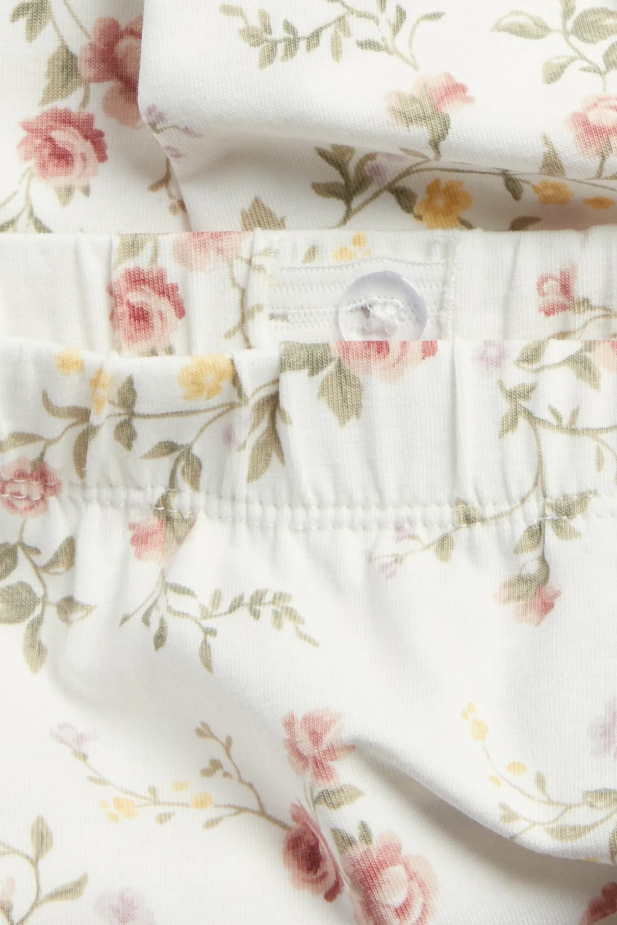 Kids white floral leggings with lace