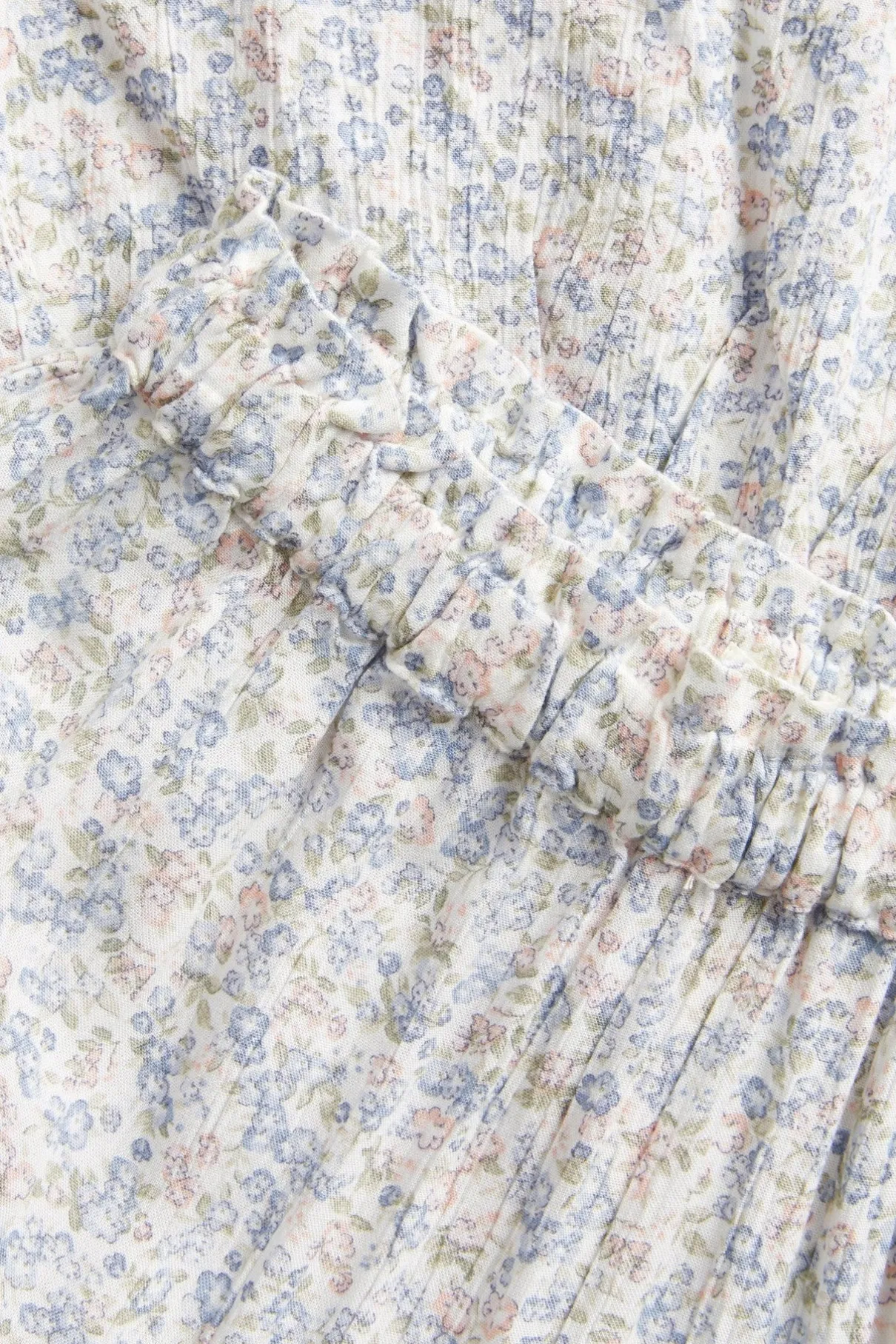 Kids white floral long skirt