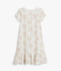Kids white floral nightgown