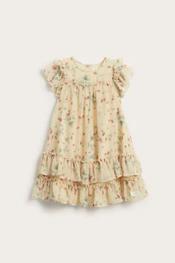 Kids wild strawberry chiffon dress