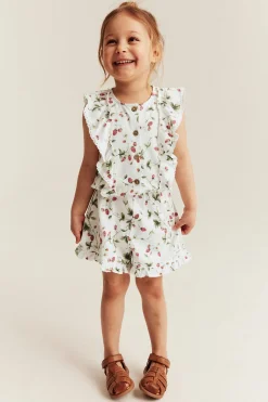 Kids wild strawberry jumpsuit