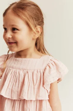 Kids woven blouse with frills
