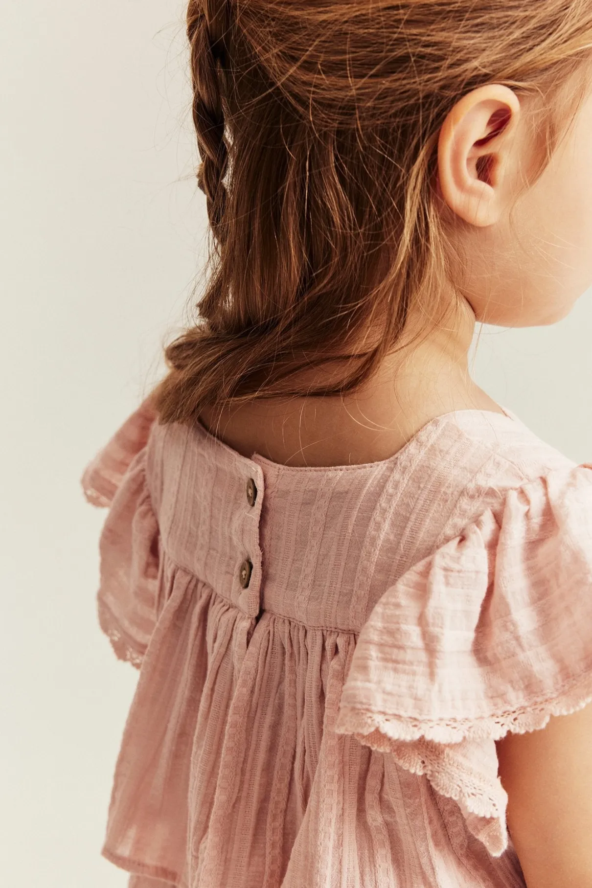 Kids woven blouse with frills