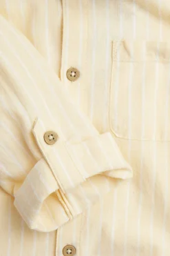 Kids yellow woven shirt with collar