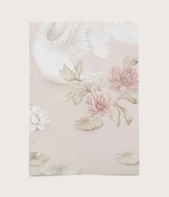 Lily swan pink wallpaper sample