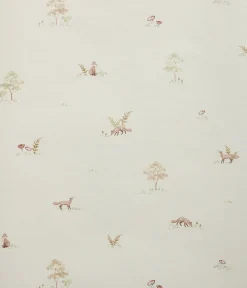 Little Fox beige wallpaper