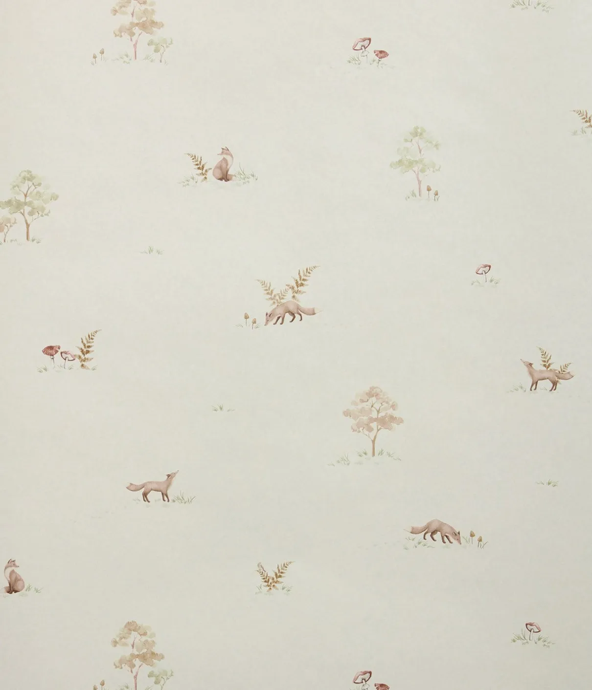 Little Fox beige wallpaper