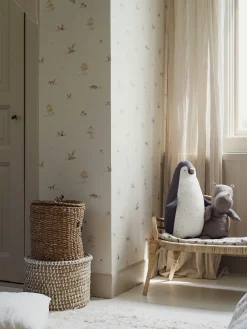 Little Fox beige wallpaper