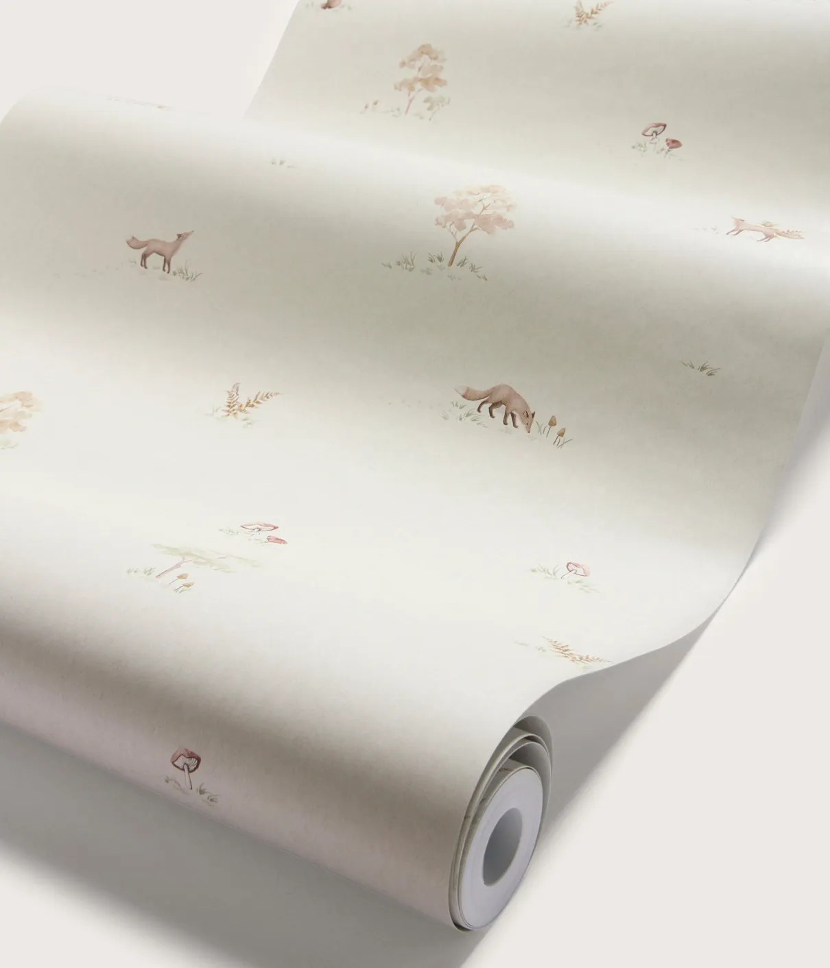 Little Fox beige wallpaper