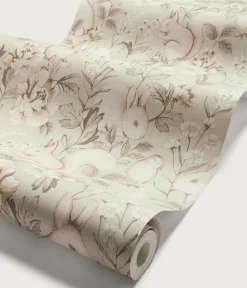 Magic Forest beige animal wallpaper