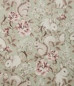 Magic Forest green animal wallpaper