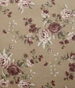 Nomi brown floral wallpaper