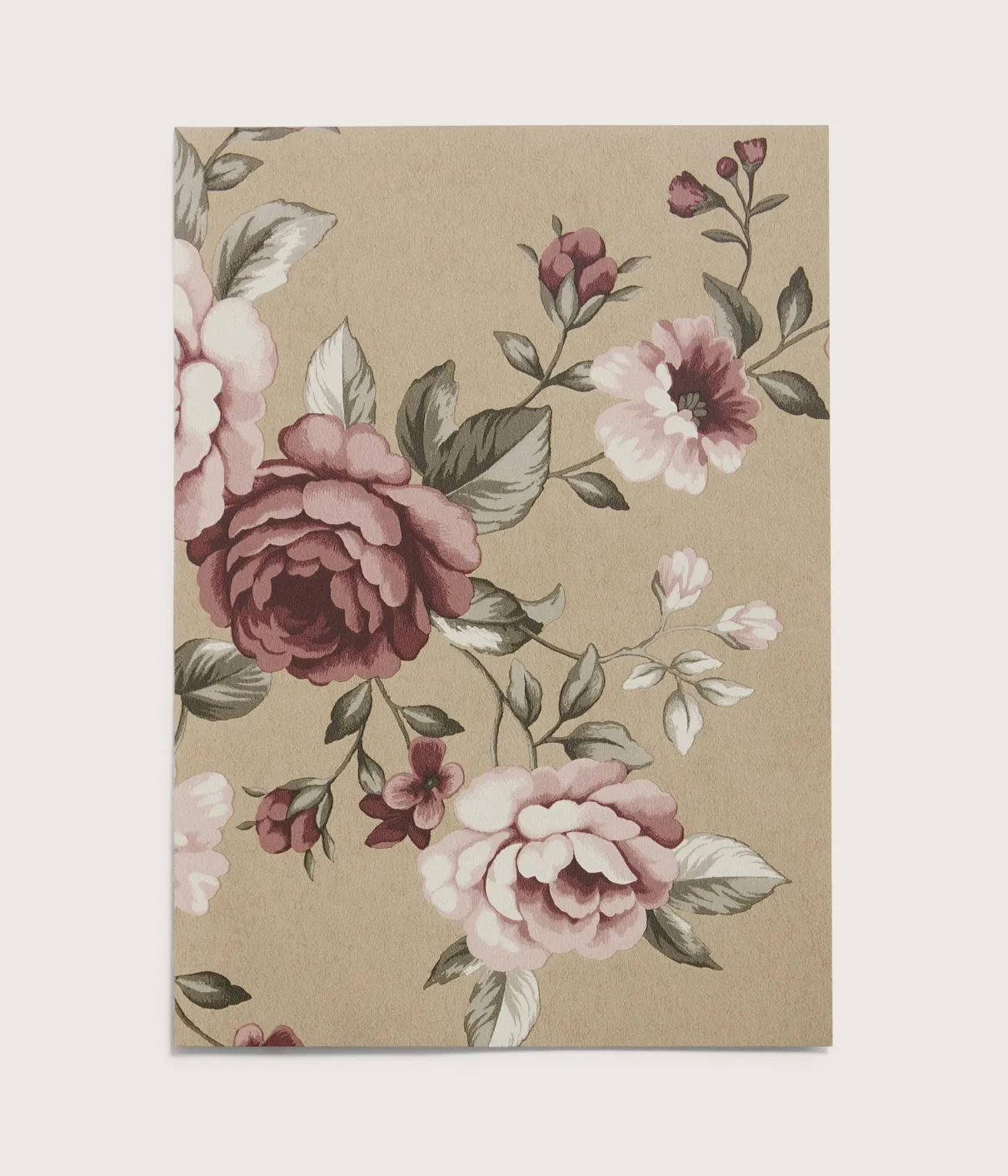 Nomi brown floral wallpaper sample