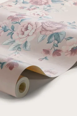 Nomi pink floral wallpaper