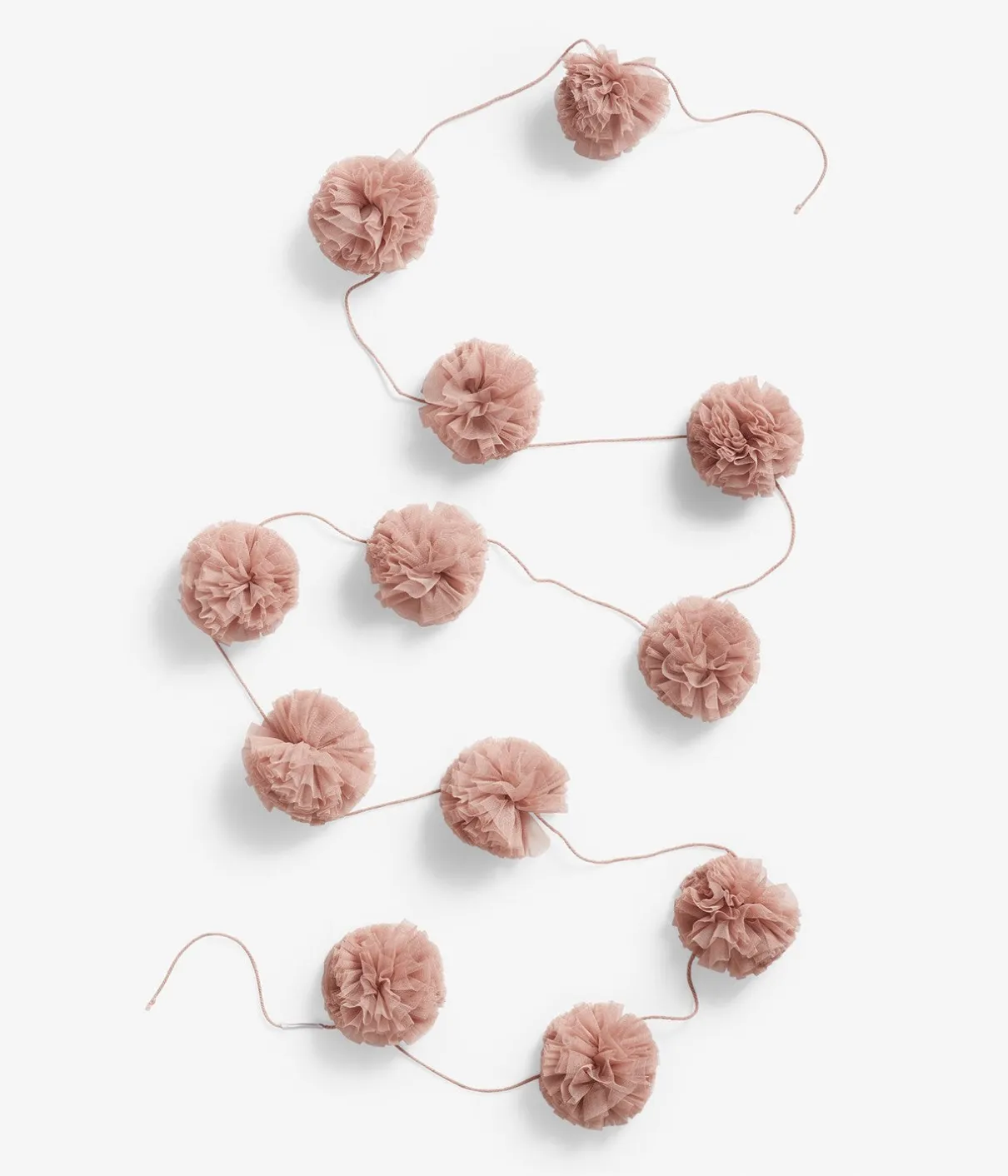 Pink pom-poms garland